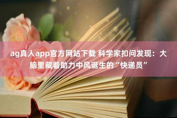 ag真人app官方网站下载 科学家扣问发现：大脑里藏着助力中风诞生的“快递员”