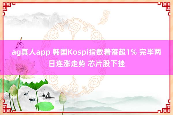 ag真人app 韩国Kospi指数着落超1% 完毕两日连涨走势 芯片股下挫