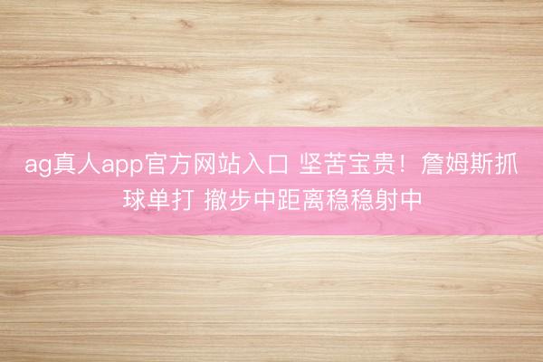 ag真人app官方网站入口 坚苦宝贵！詹姆斯抓球单打 撤步中距离稳稳射中